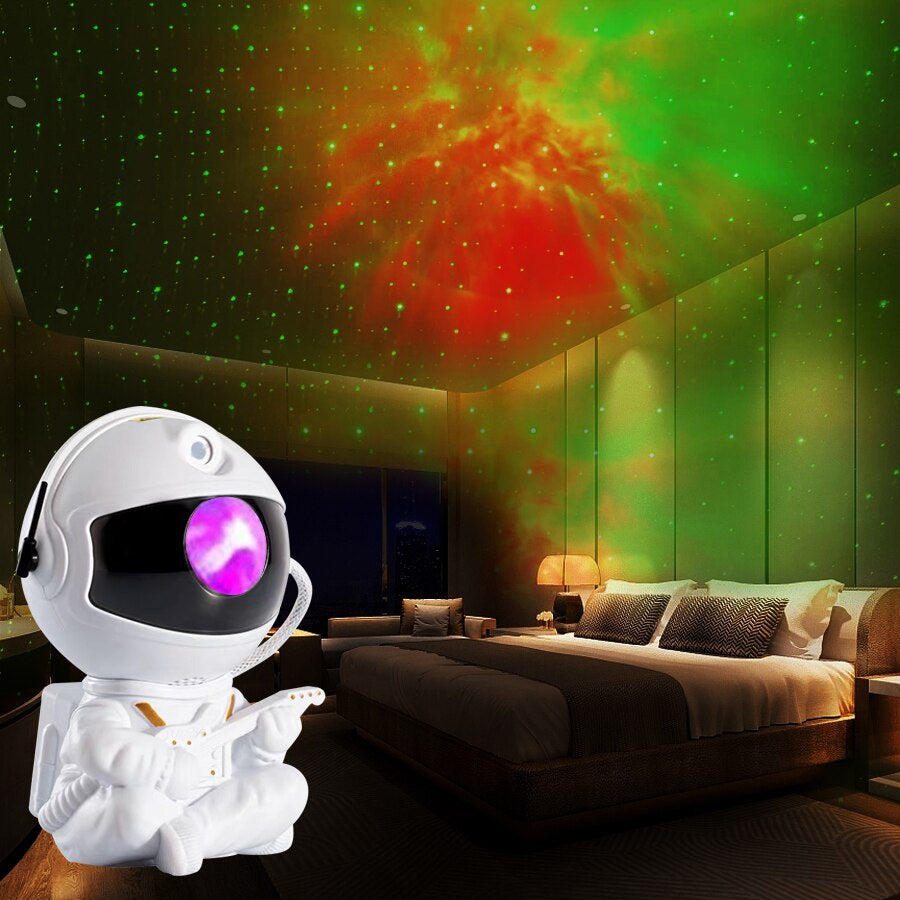 Astronaut Galaxy Starry Sky Projector Night Light Remote Control Nebula Projection Lamps for Bedroom Home Kids Birthday Gift