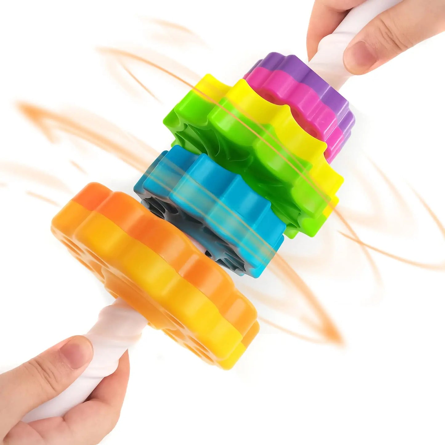 Stacking Toy for Kids Spinning Rainbow Gears Toddler Montessori Educational Sensory Toy Motor Skills Stacking Tower Kids Gifts